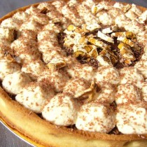 Tarte chocolat, caramel et cacahuète