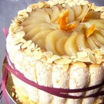 Charlotte chocolat, poire & nougatine
